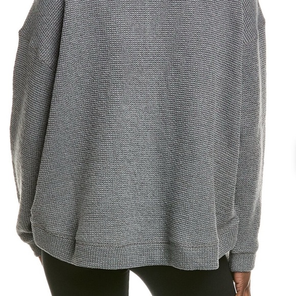 Sweaty Betty Gray Boucle 1/2-Zip Sweatshirt Sweater, MRSP $108, NWT - Picture 3 of 7